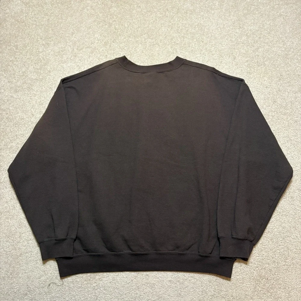 Deer Sweatshirt Mens XL Brown Buck Nature Forest Graphic Fleece Crewneck Hunting